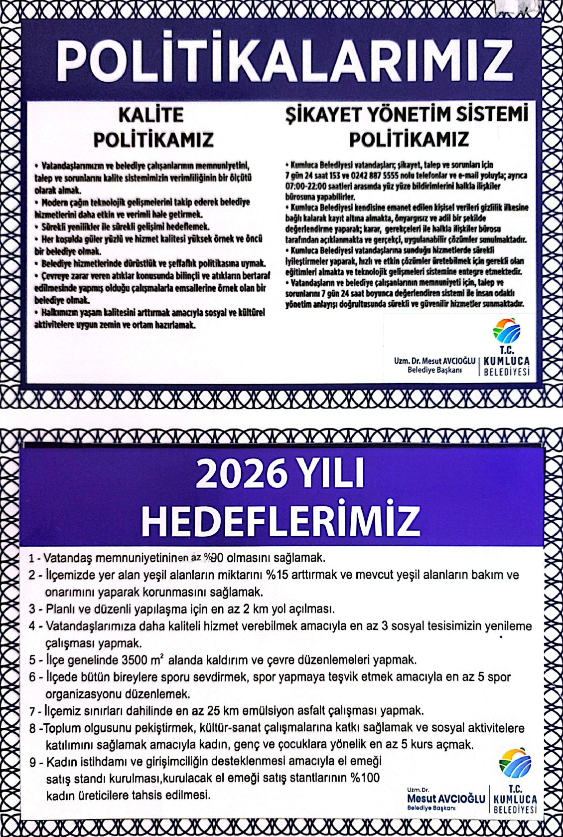 Kalite Politikaları